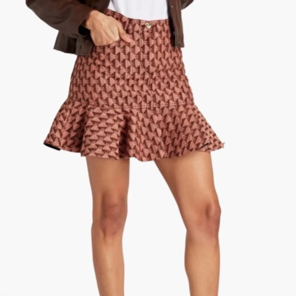Sandro Pauline flounce hem cotton blend Skirt NWT size 38